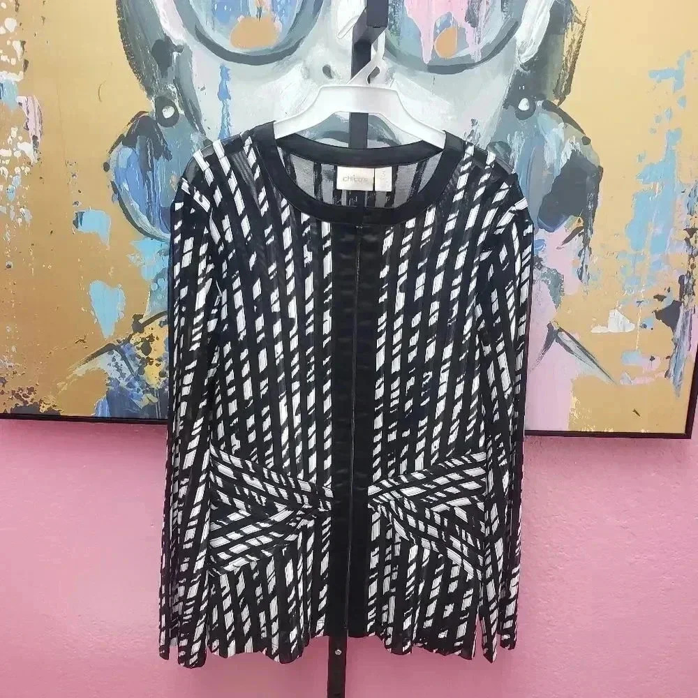 Chico's Allure Black and White Jacket